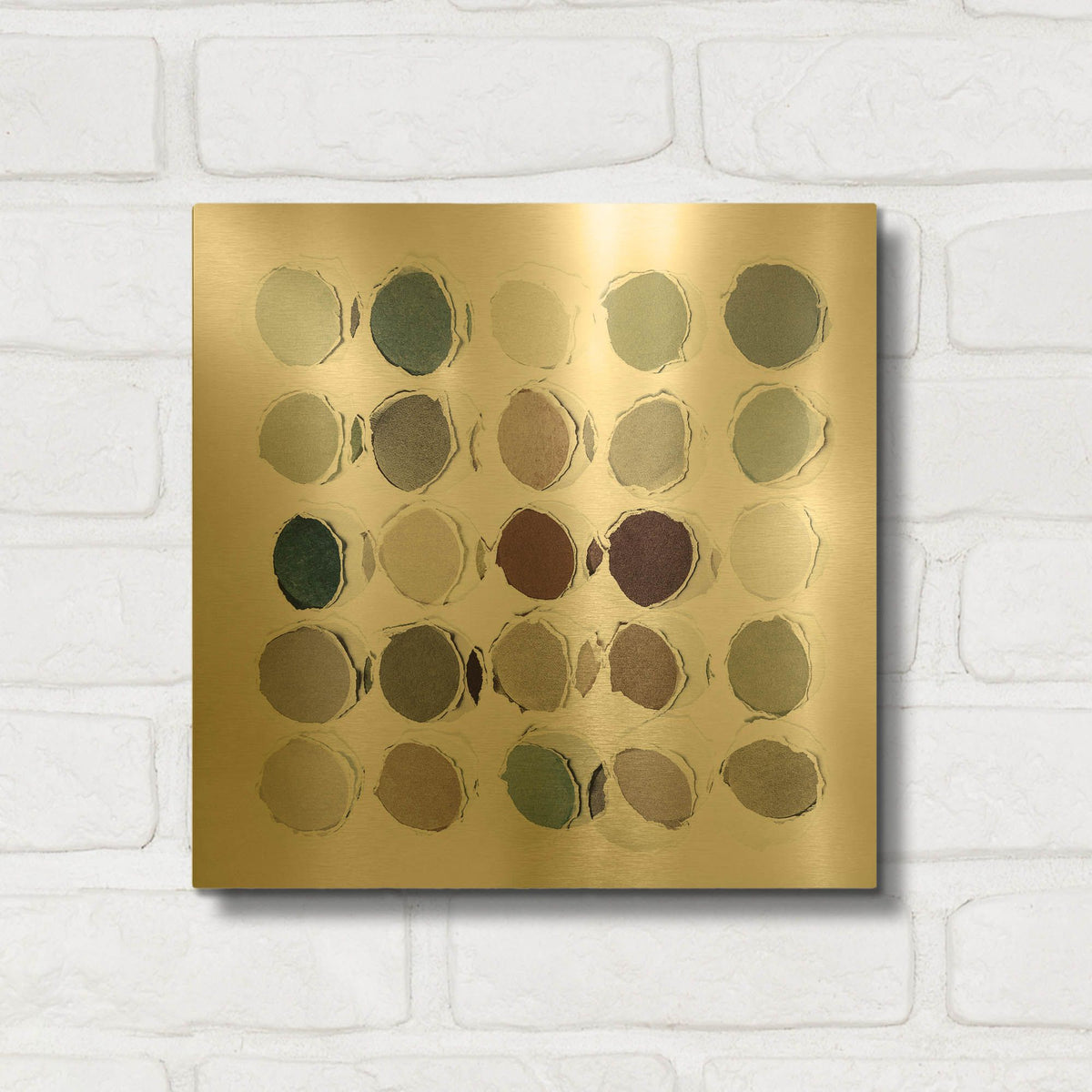 'Overlapping Thoughts' By Lisa Zinna Gold Metal Wall Art