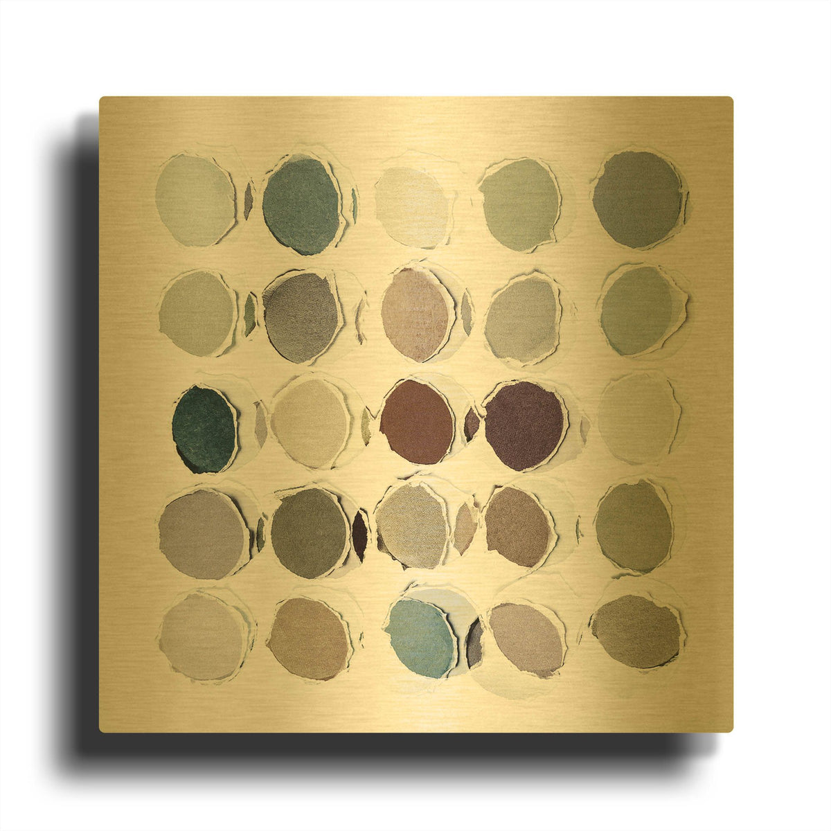 'Overlapping Thoughts' By Lisa Zinna Gold Metal Wall Art