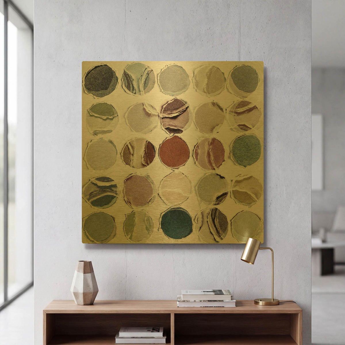 'Talking Over Me' By Lisa Zinna Gold Metal Wall Art