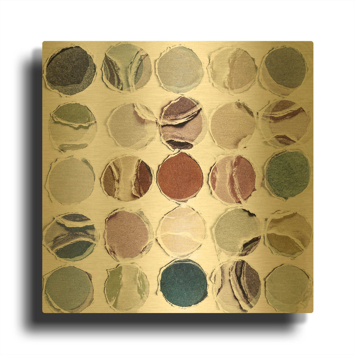 'Talking Over Me' By Lisa Zinna Gold Metal Wall Art