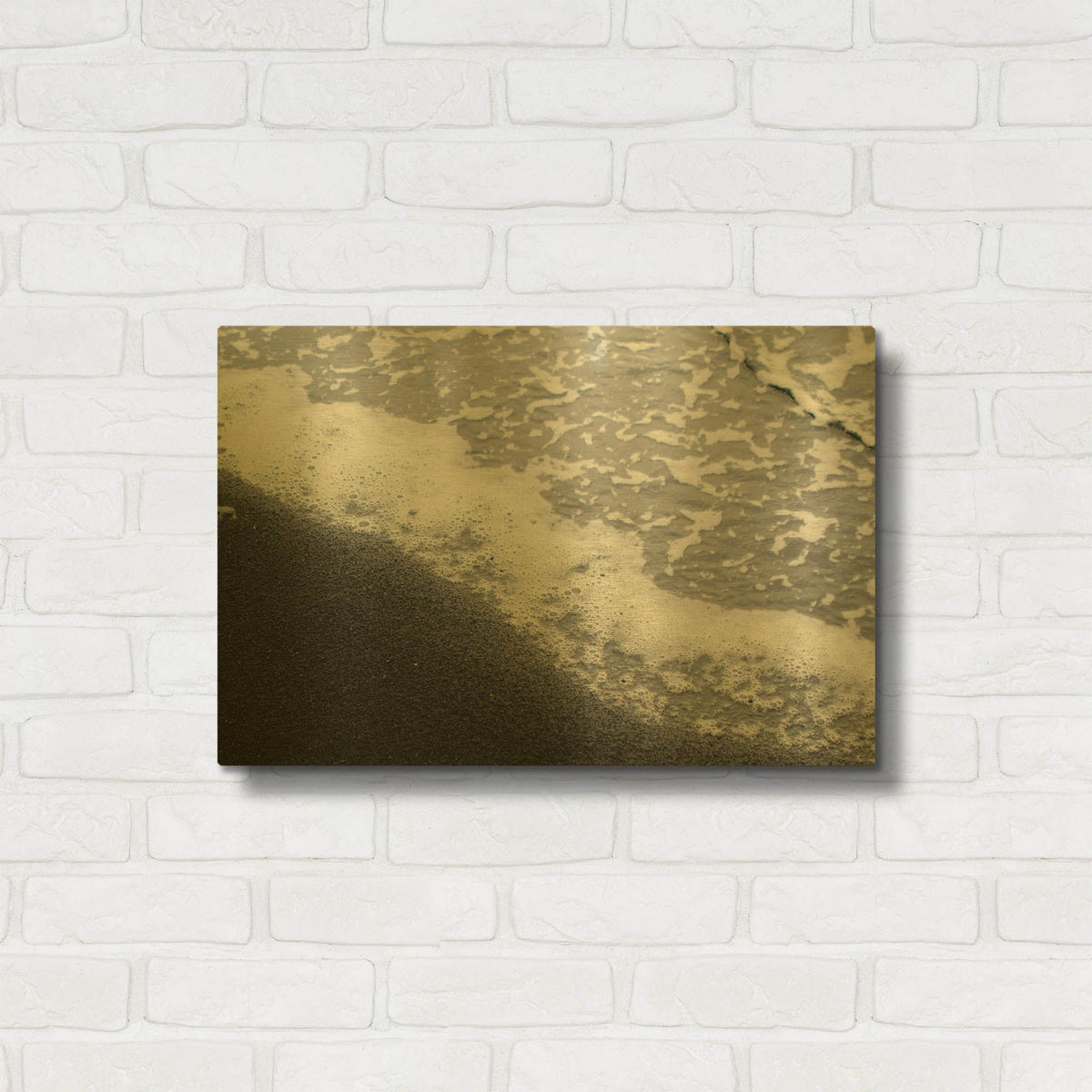 'Black Sand No. 1' By Lisa Zinna Gold Metal Wall Art