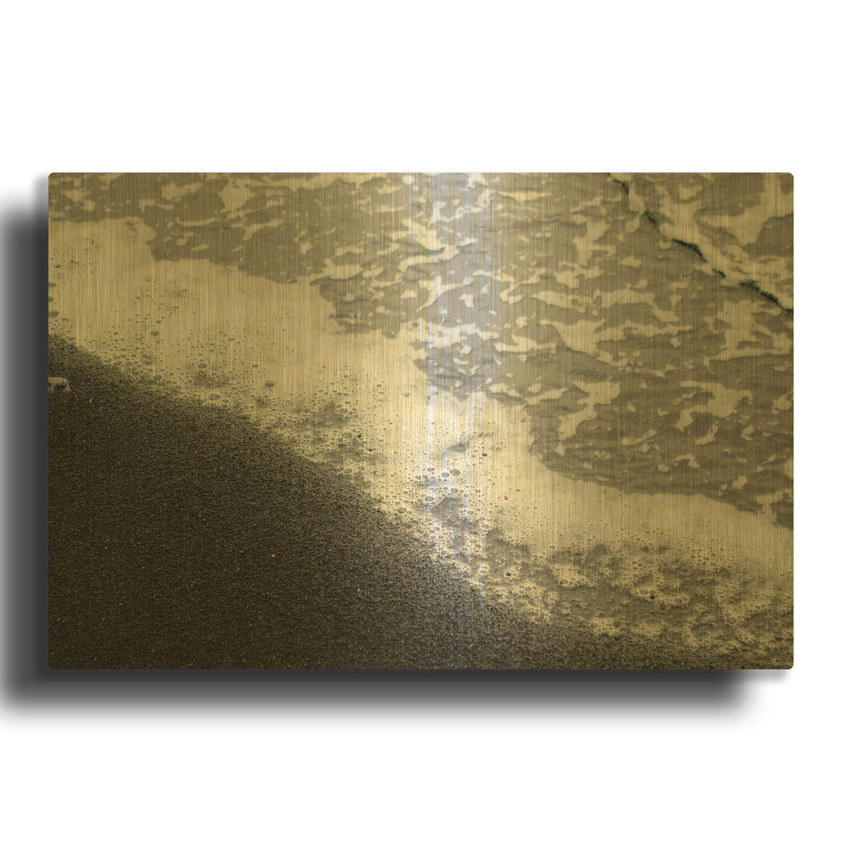 'Black Sand No. 1' By Lisa Zinna Gold Metal Wall Art