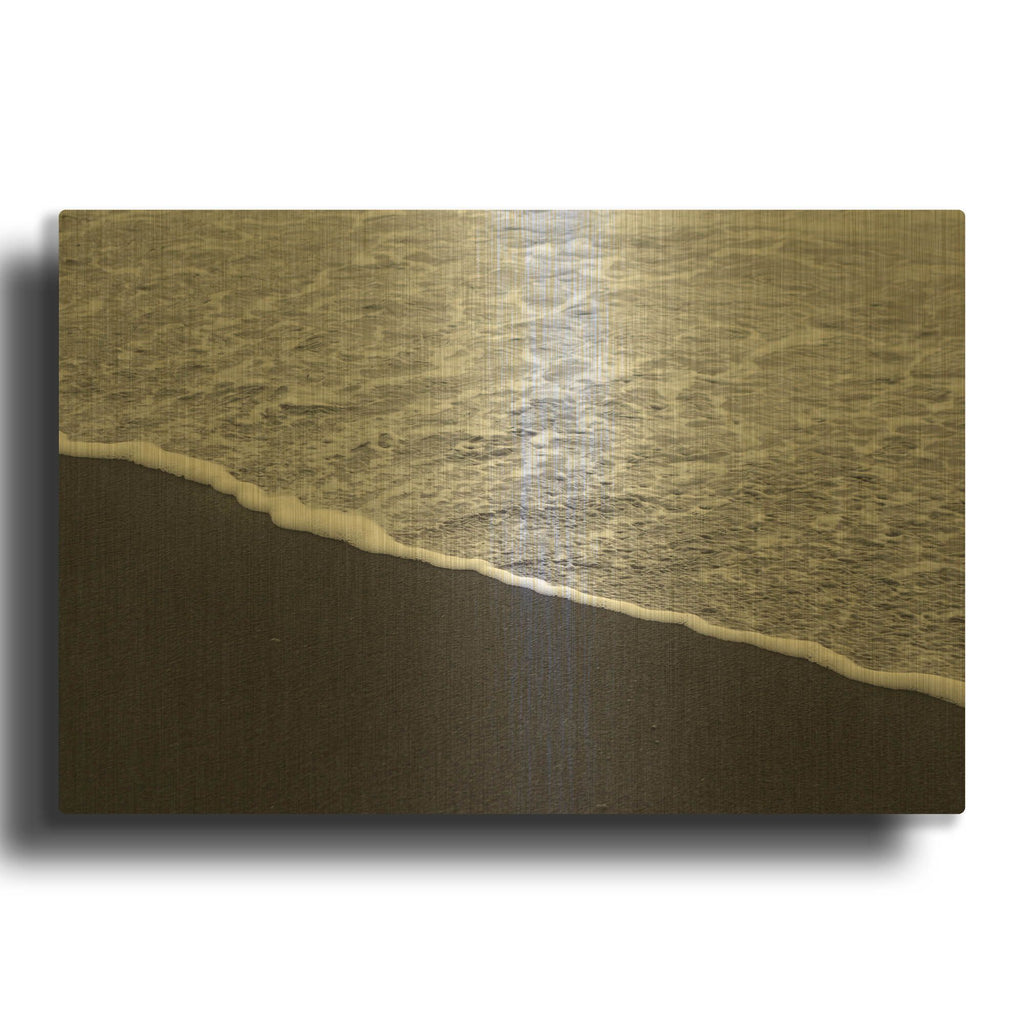 'Black Sand No. 2' By Lisa Zinna Gold Metal Wall Art