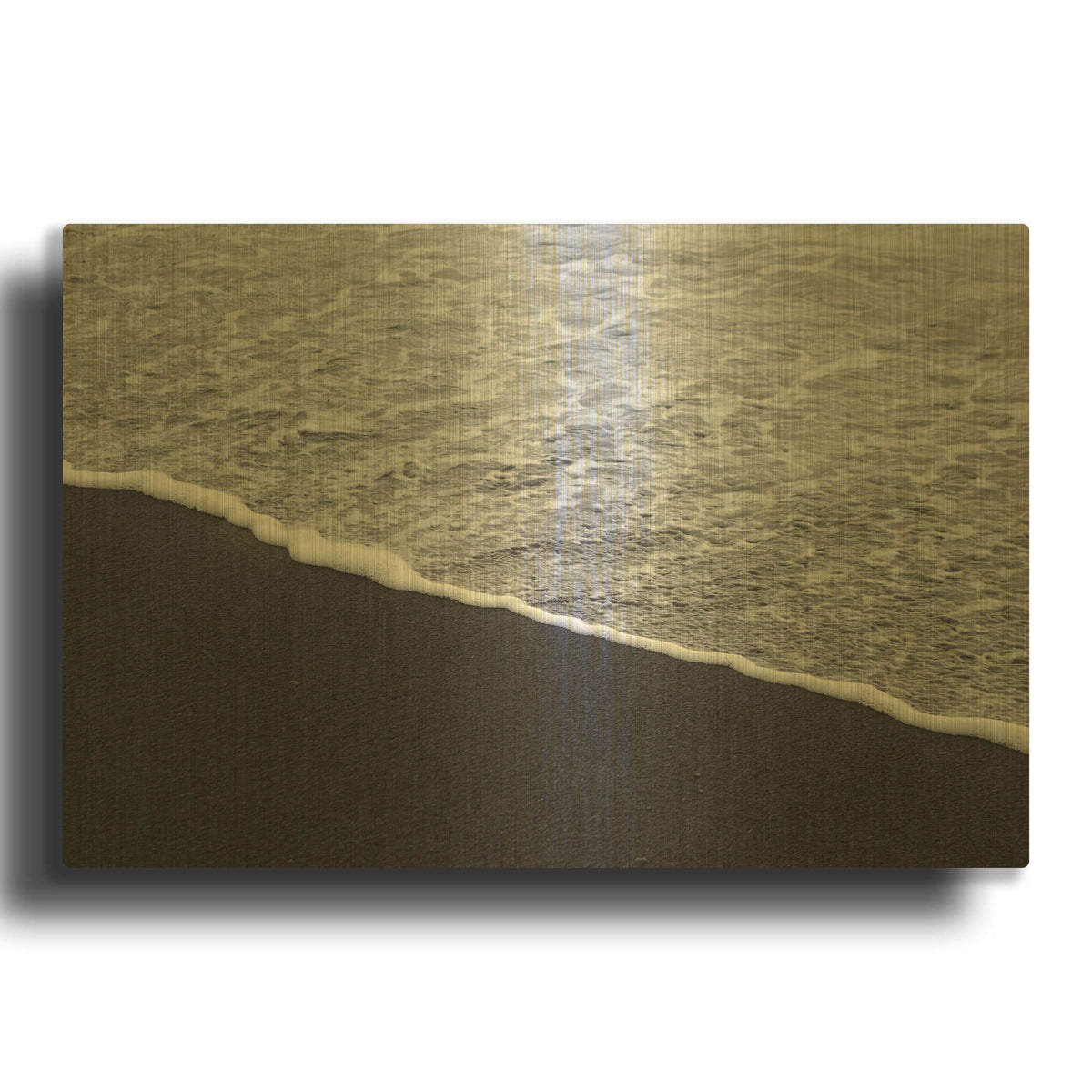 'Black Sand No. 2' By Lisa Zinna Gold Metal Wall Art
