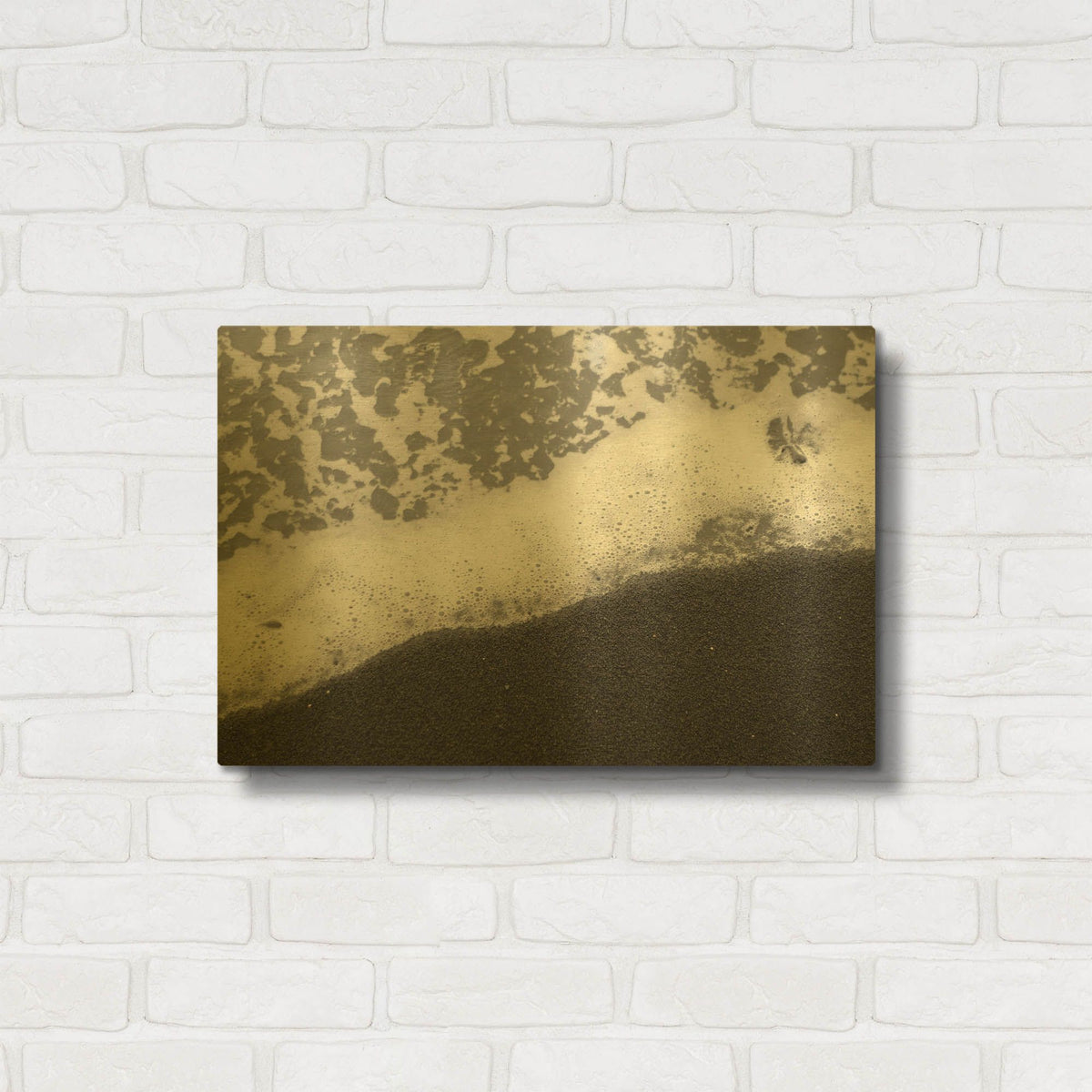 'Black Sand No. 3' By Lisa Zinna Gold Metal Wall Art