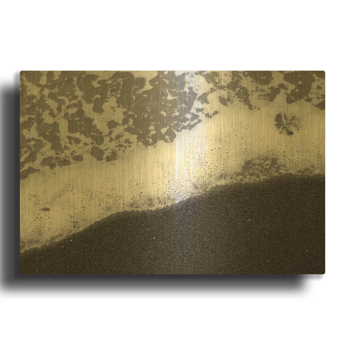 'Black Sand No. 3' By Lisa Zinna Gold Metal Wall Art