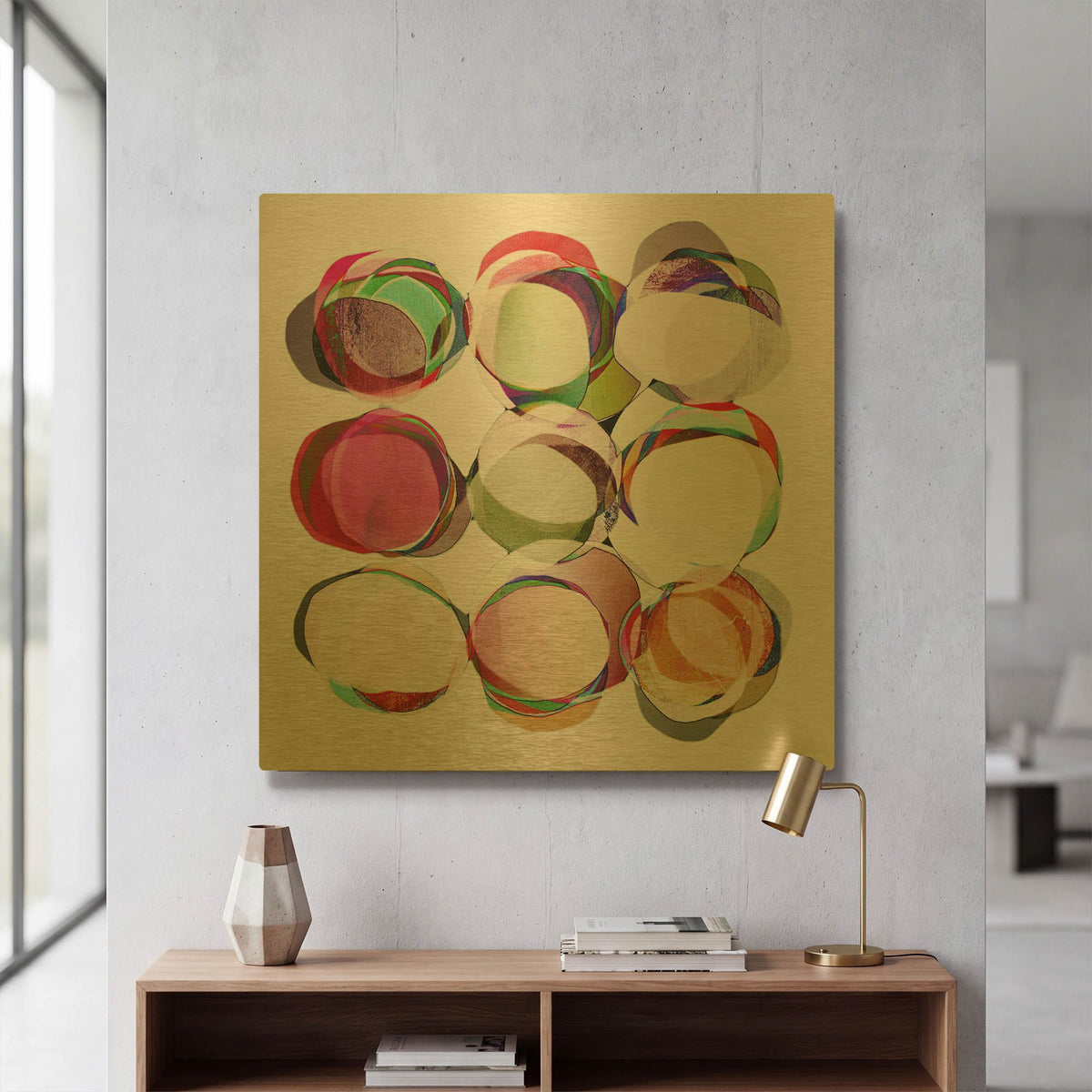 'Complicated' By Lisa Zinna Gold Metal Wall Art