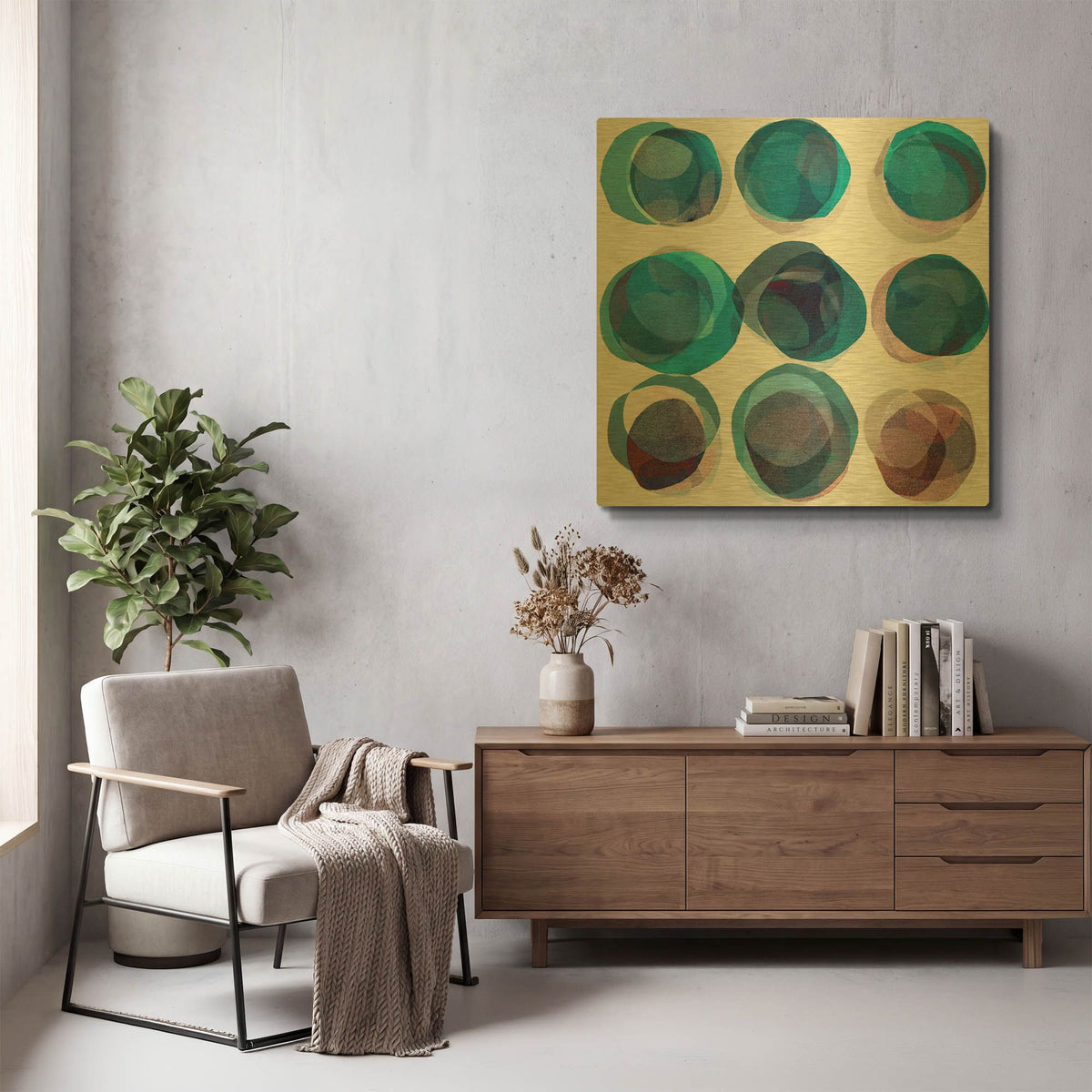 'Fearless' By Lisa Zinna Gold Metal Wall Art