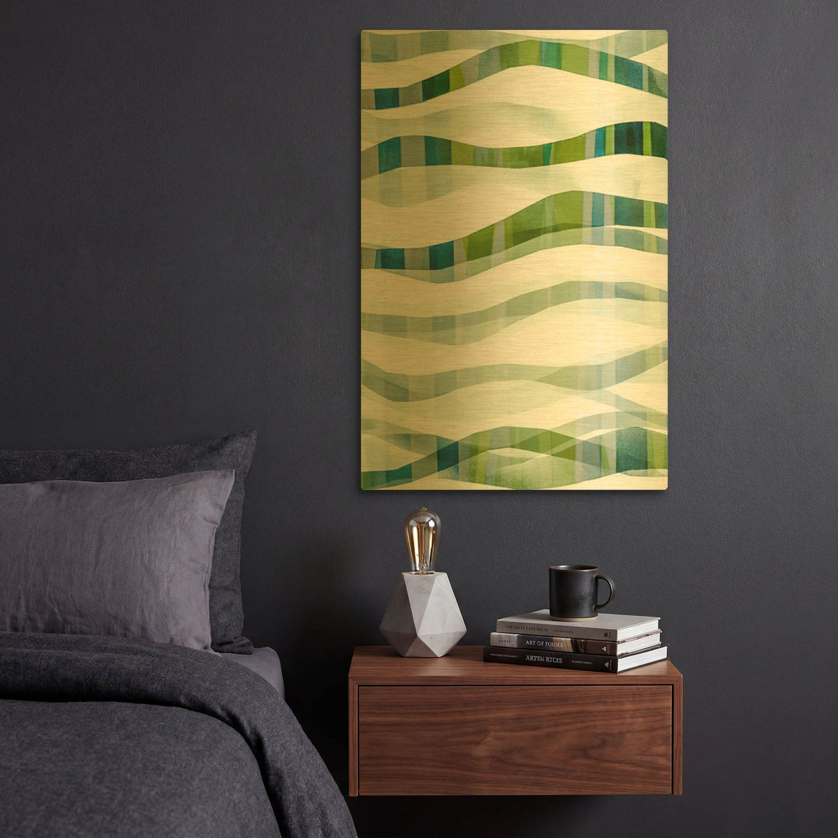 'It Goes In Waves No. 2' By Lisa Zinna Gold Metal Wall Art