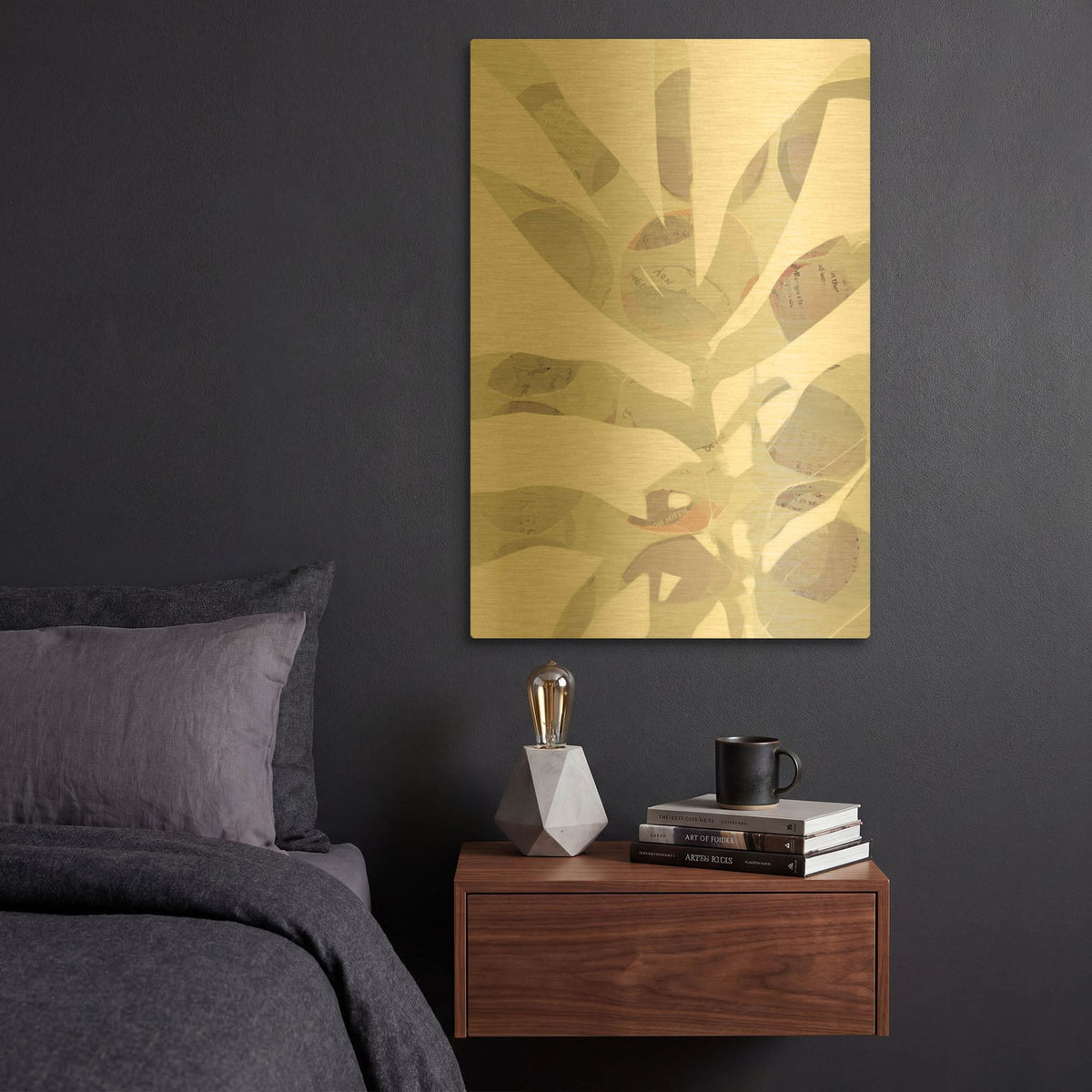'Inspired By Nature No. 1' By Lisa Zinna Gold Metal Wall Art