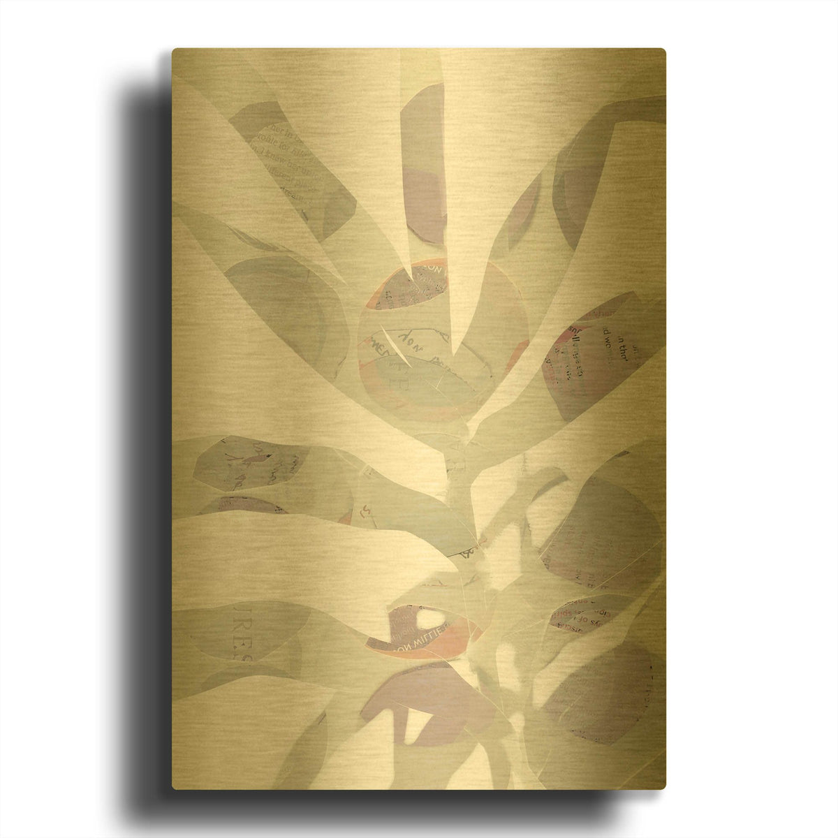 'Inspired By Nature No. 1' By Lisa Zinna Gold Metal Wall Art