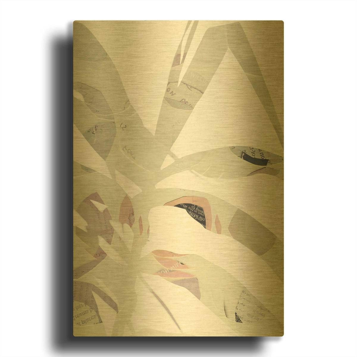 'Inspired By Nature No. 2' By Lisa Zinna Gold Metal Wall Art