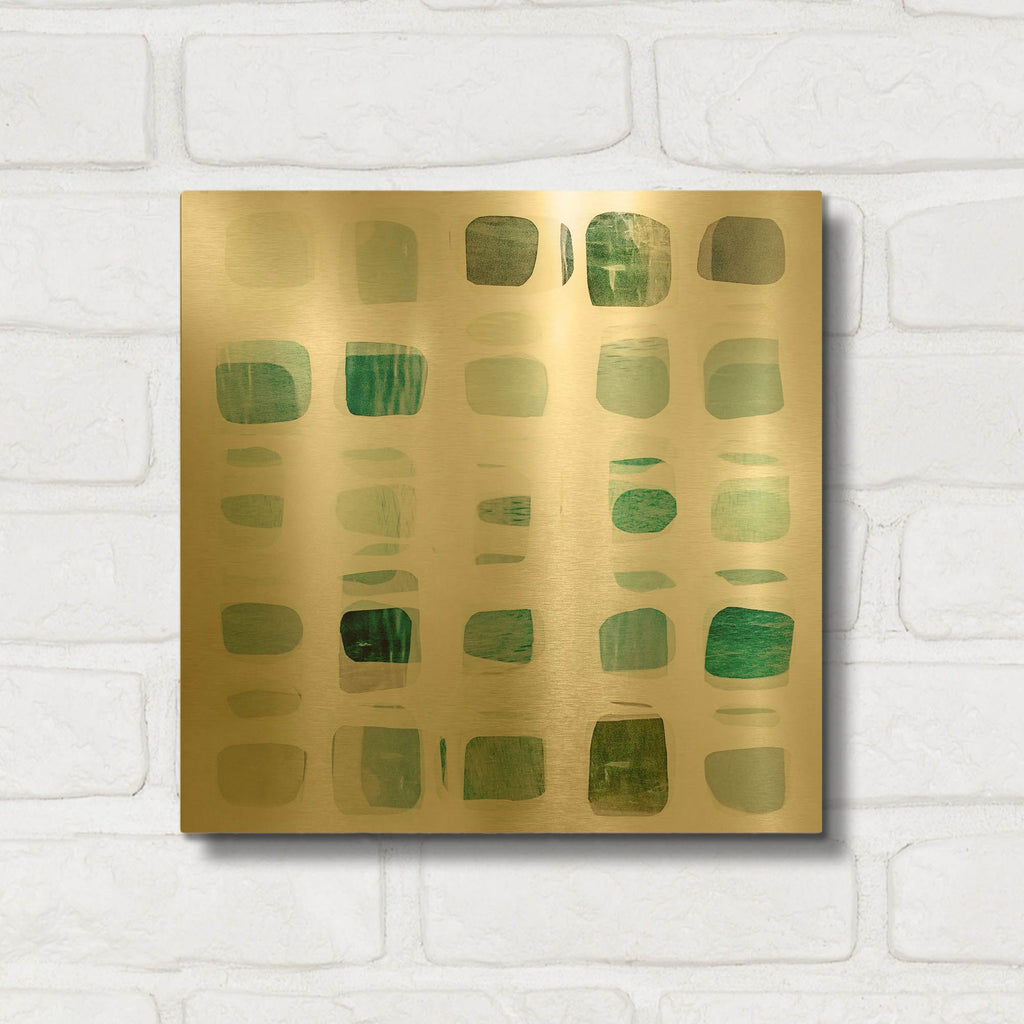 'Hip Squares No. 1' By Lisa Zinna Gold Metal Wall Art