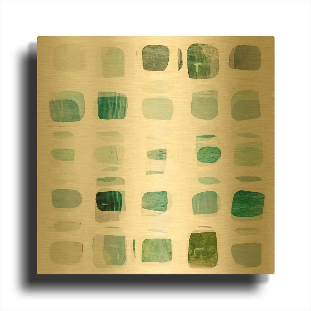'Hip Squares No. 1' By Lisa Zinna Gold Metal Wall Art