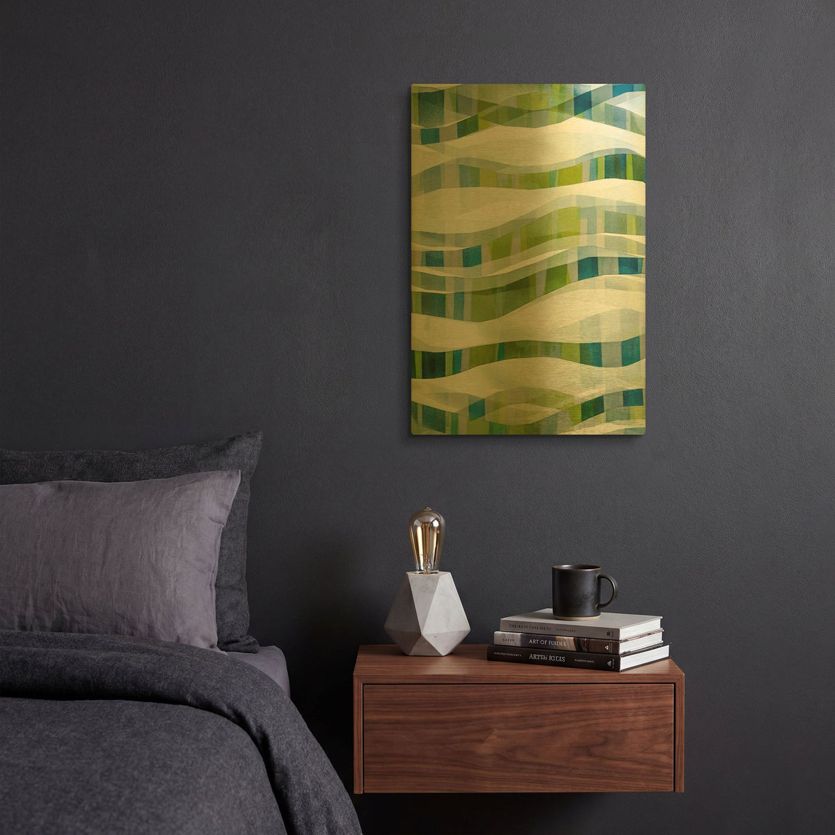 'It Goes In Waves No. 1' By Lisa Zinna Gold Metal Wall Art