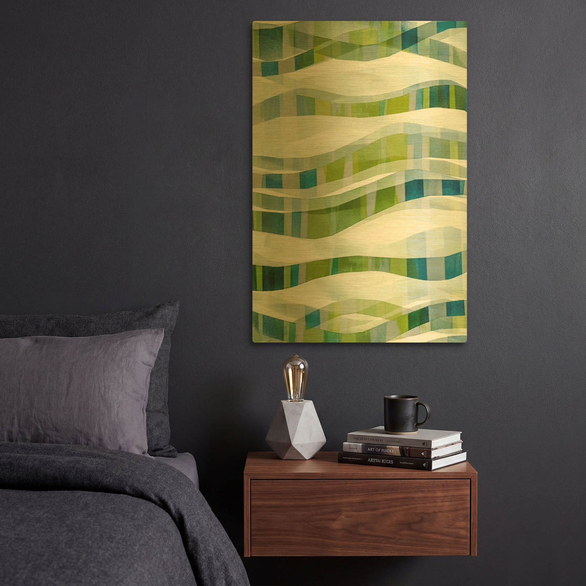 'It Goes In Waves No. 1' By Lisa Zinna Gold Metal Wall Art