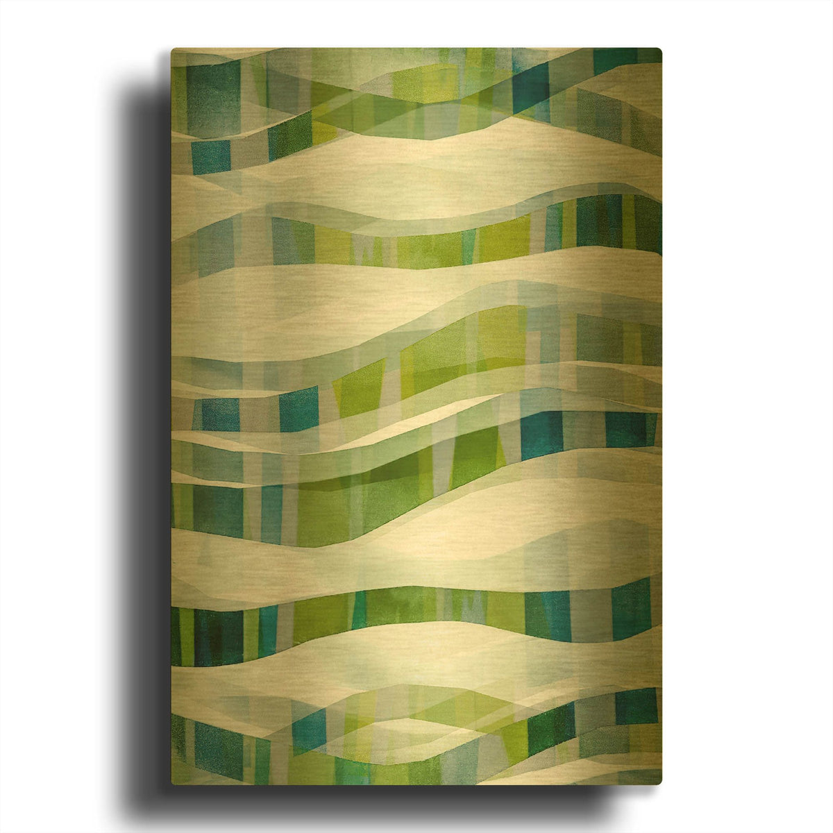 'It Goes In Waves No. 1' By Lisa Zinna Gold Metal Wall Art