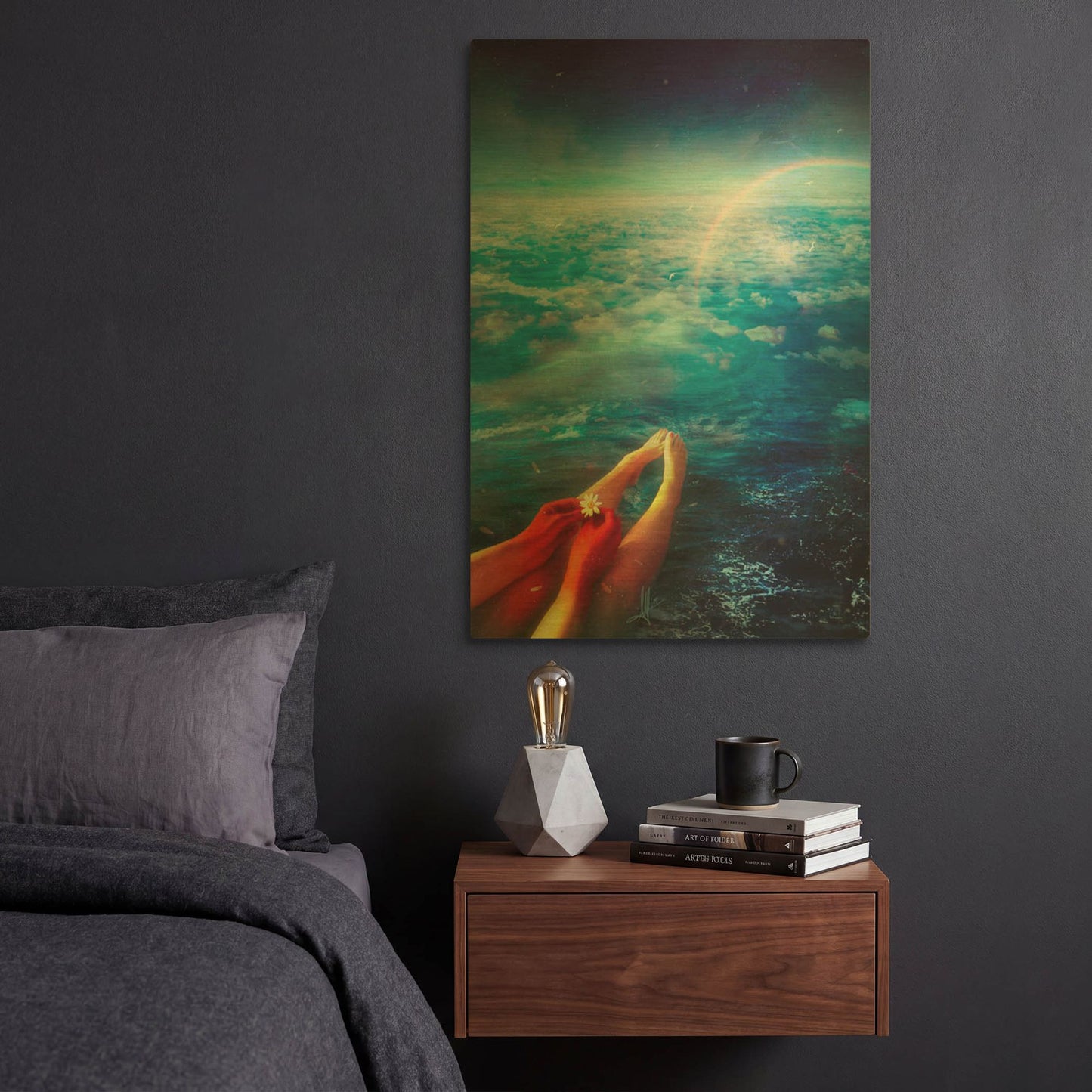 'Again' By Mario Sanchez Nevado Gold Metal Wall Art
