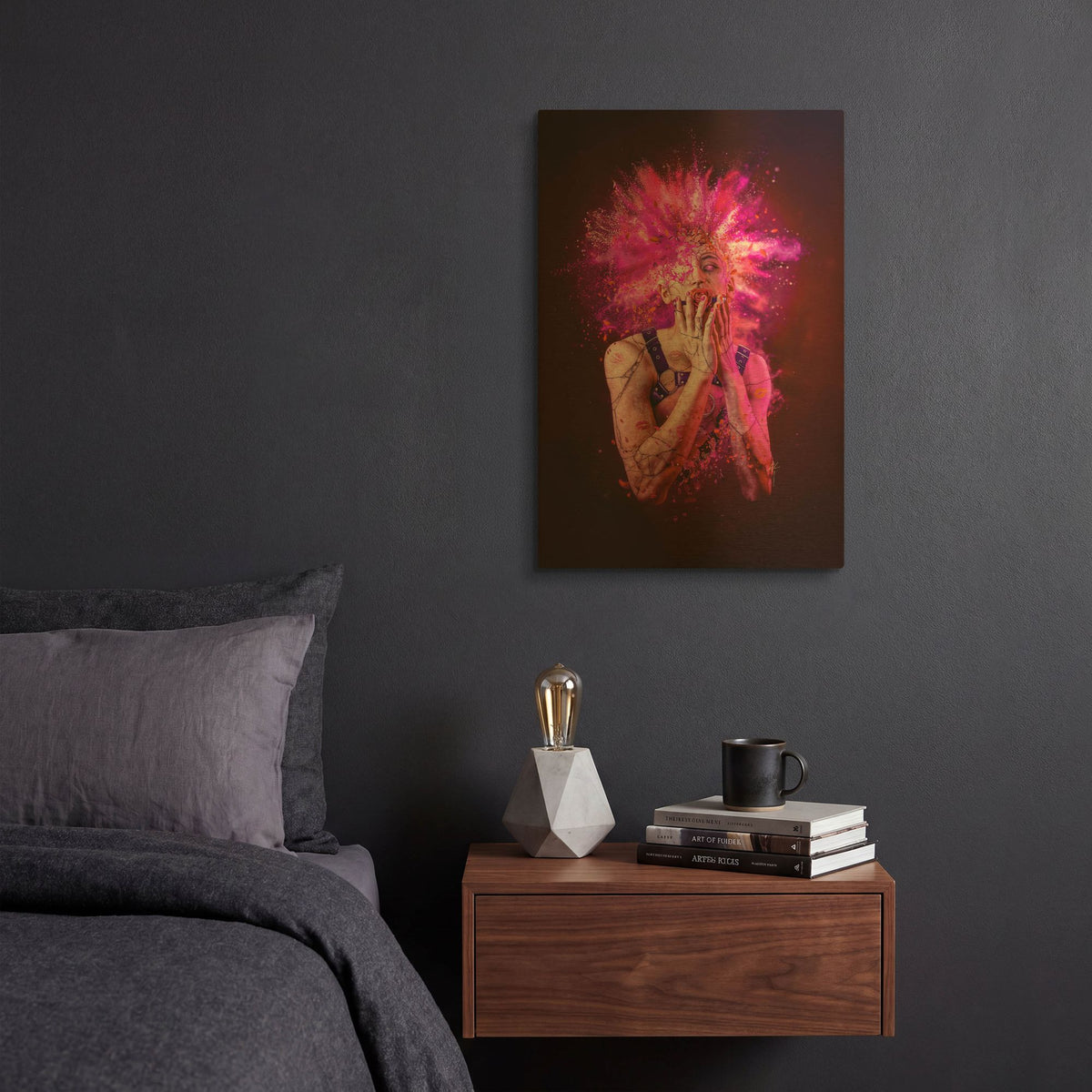 'Lust - Paradise Lost Seven Deadly Sins' By Mario Sanchez Nevado Gold Metal Wall Art