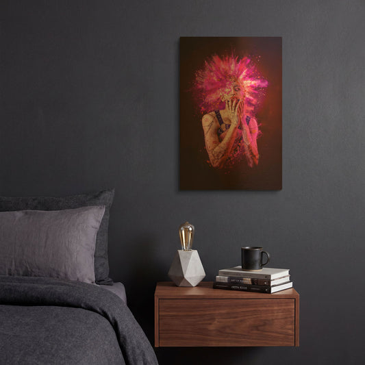 'Lust - Paradise Lost Seven Deadly Sins' By Mario Sanchez Nevado Gold Metal Wall Art
