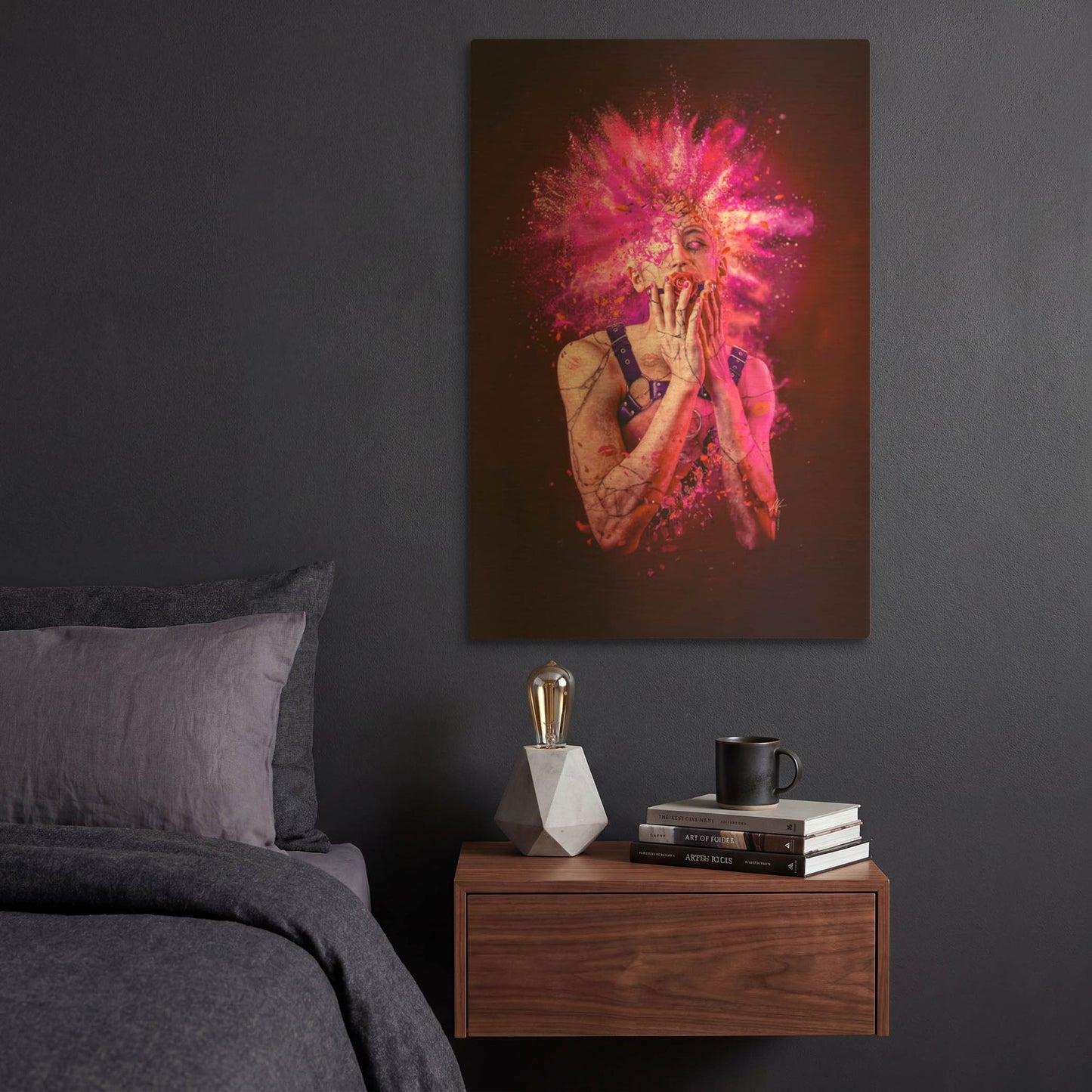 'Lust - Paradise Lost Seven Deadly Sins' By Mario Sanchez Nevado Gold Metal Wall Art