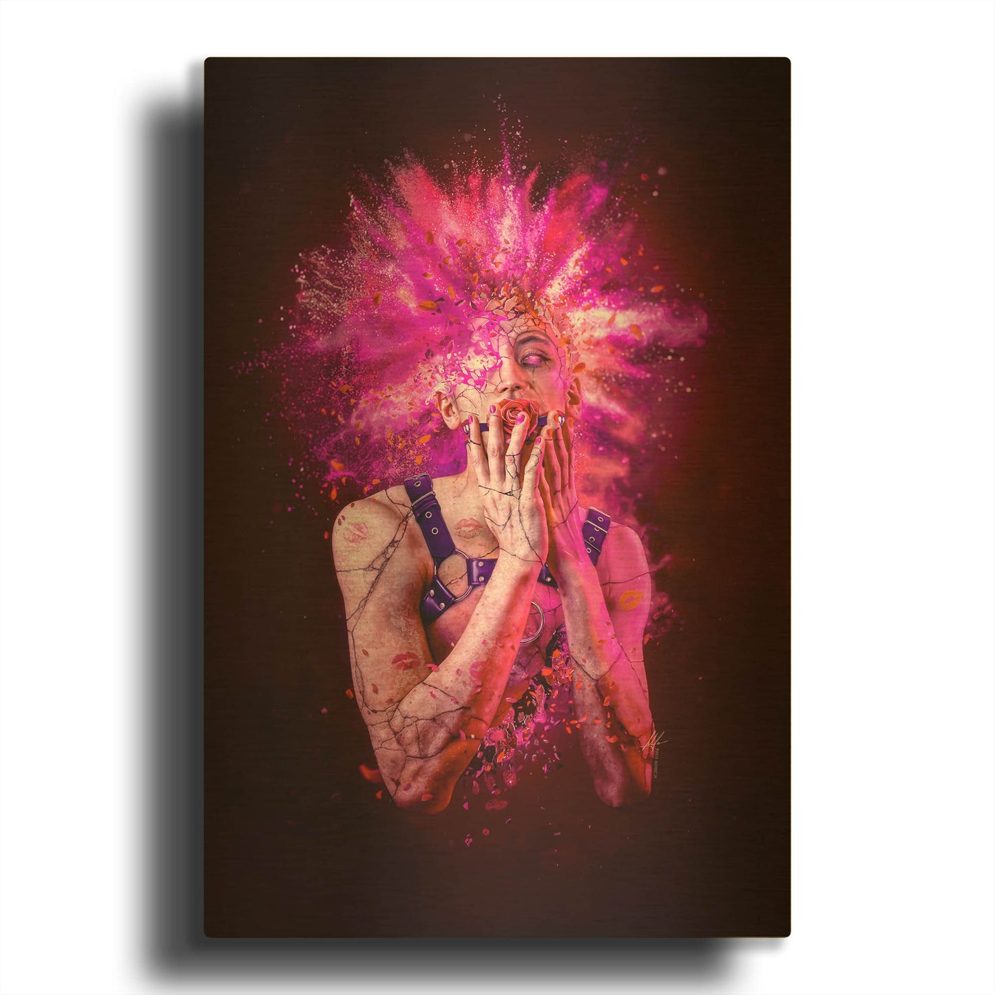 'Lust - Paradise Lost Seven Deadly Sins' By Mario Sanchez Nevado Gold Metal Wall Art
