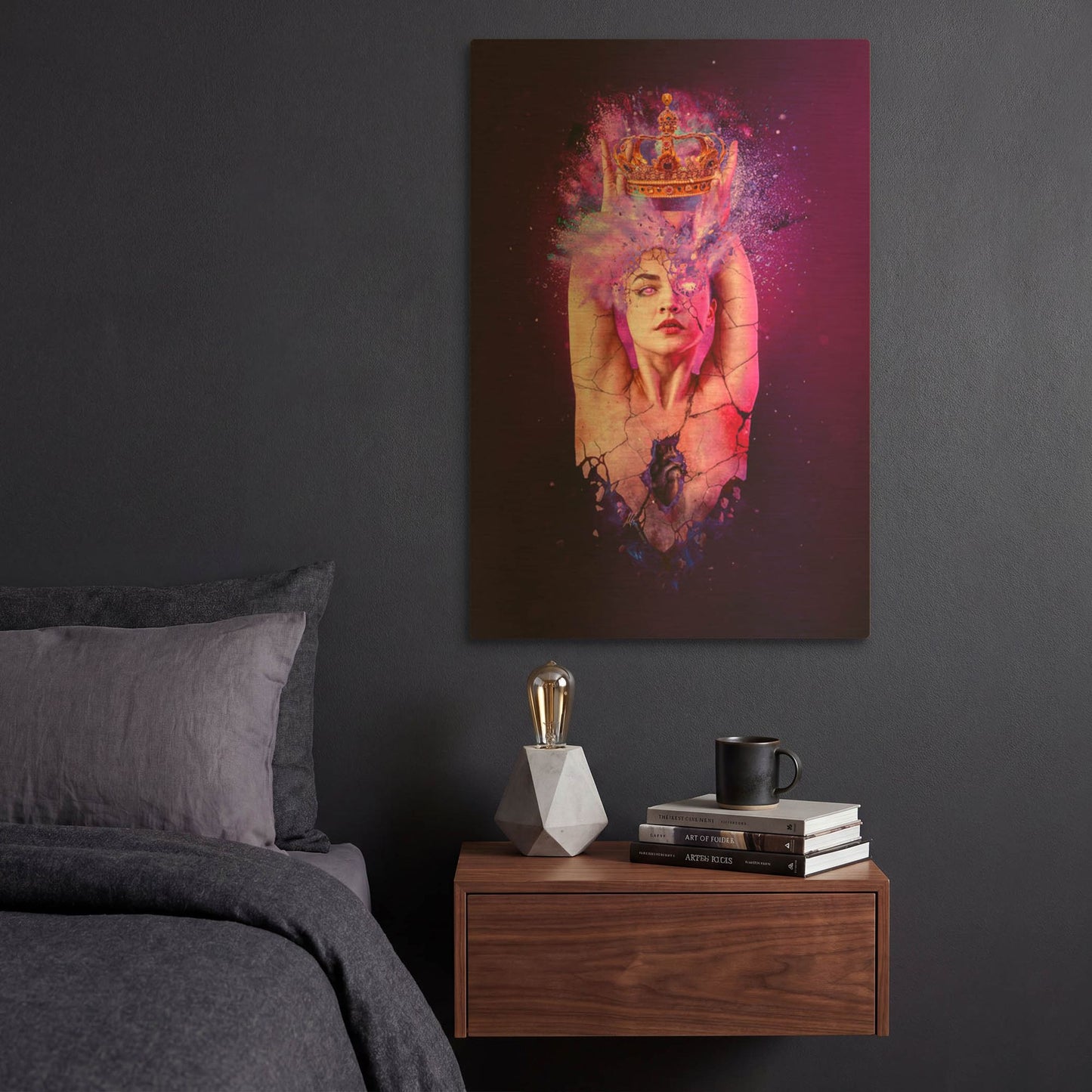 'Pride - Paradise Lost Seven Deadly Sins' By Mario Sanchez Nevado Gold Metal Wall Art