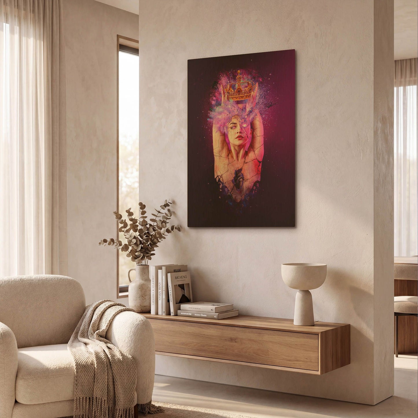 'Pride - Paradise Lost Seven Deadly Sins' By Mario Sanchez Nevado Gold Metal Wall Art