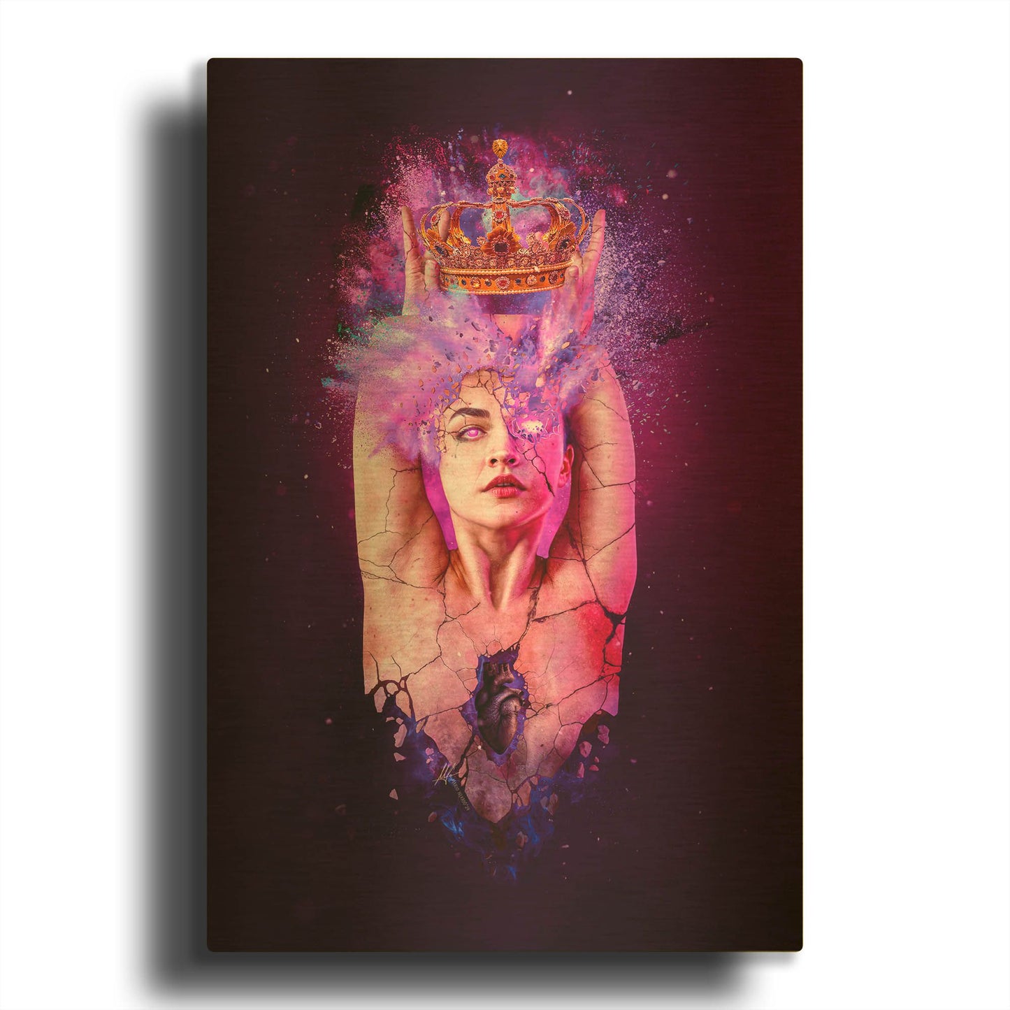 'Pride - Paradise Lost Seven Deadly Sins' By Mario Sanchez Nevado Gold Metal Wall Art