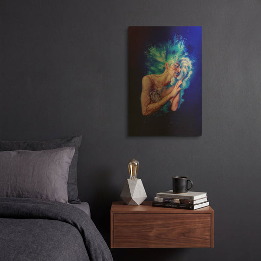 'Sloth - Paradise Lost Seven Deadly Sins' By Mario Sanchez Nevado Gold Metal Wall Art