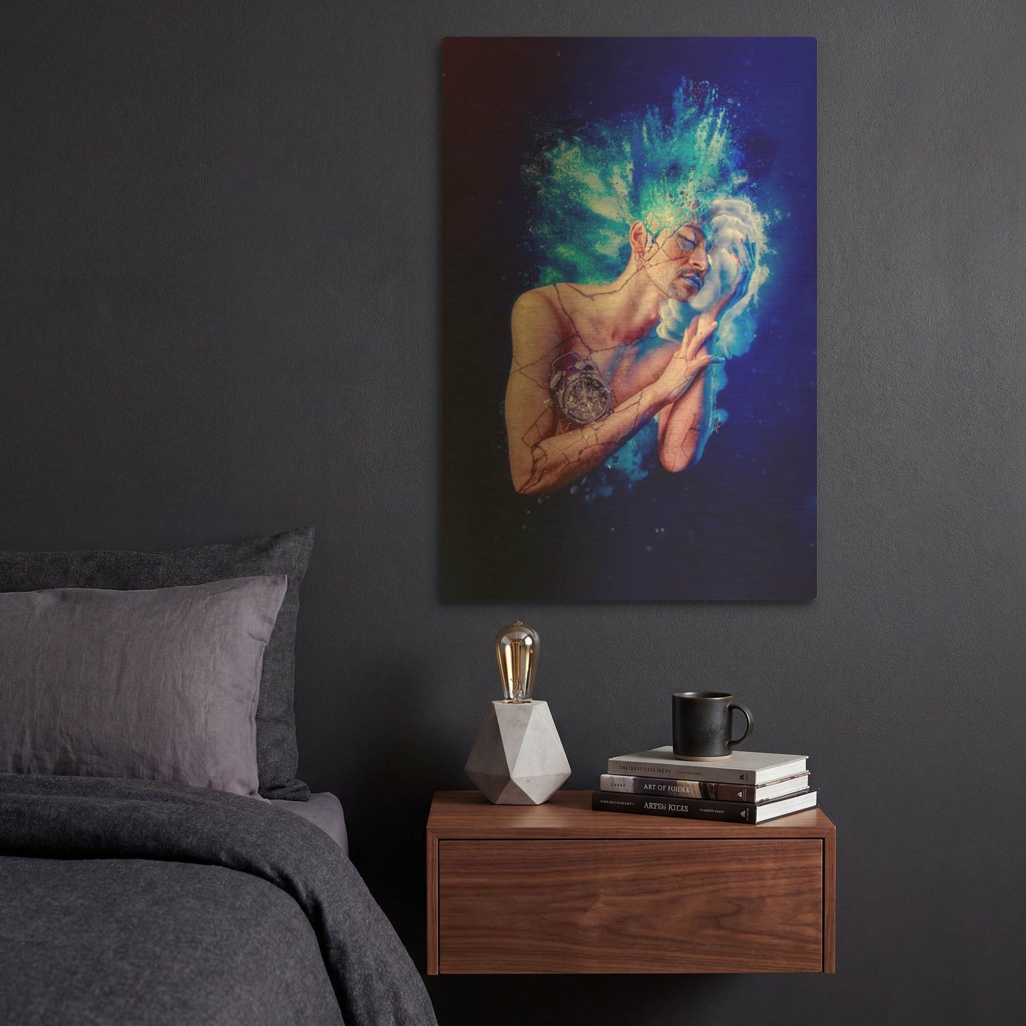 'Sloth - Paradise Lost Seven Deadly Sins' By Mario Sanchez Nevado Gold Metal Wall Art