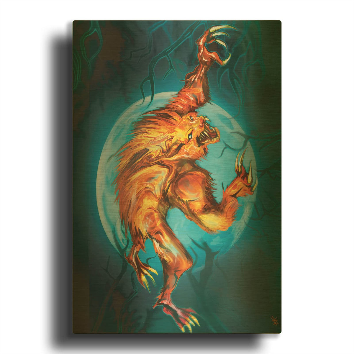 'Howl' By Michael Stewart Gold Metal Wall Art