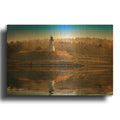 'Mulholland Point Lighthouse' By Rick Berk Gold Metal Wall Art