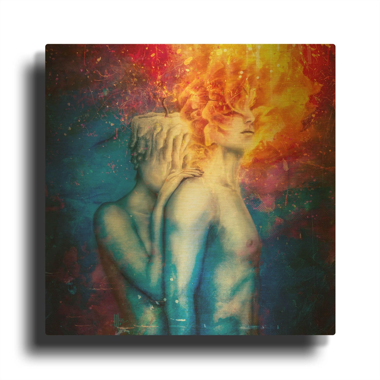 'Almost a Dance' By Mario Sanchez Nevado Gold Metal Wall Art