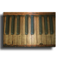 'Antique Piano Keys' By Rick Berk Gold Metal Wall Art