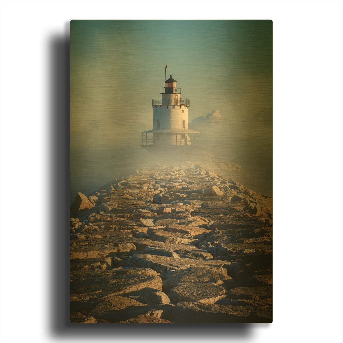 'Winter' By Rick Berk Gold Metal Wall Art