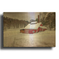 'Winter At The Maple Sugar Shack' By Rick Berk Gold Metal Wall Art