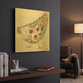 'Astrid the Hen' By Michele Norman Gold Metal Wall Art