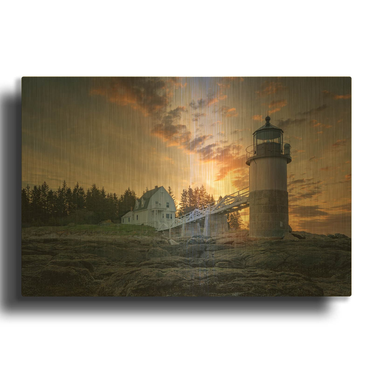 'Spring Morning At Marshall Point' By Rick Berk Gold Metal Wall Art