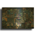 'The Heart Of Seoul' By Rick Berk Gold Metal Wall Art