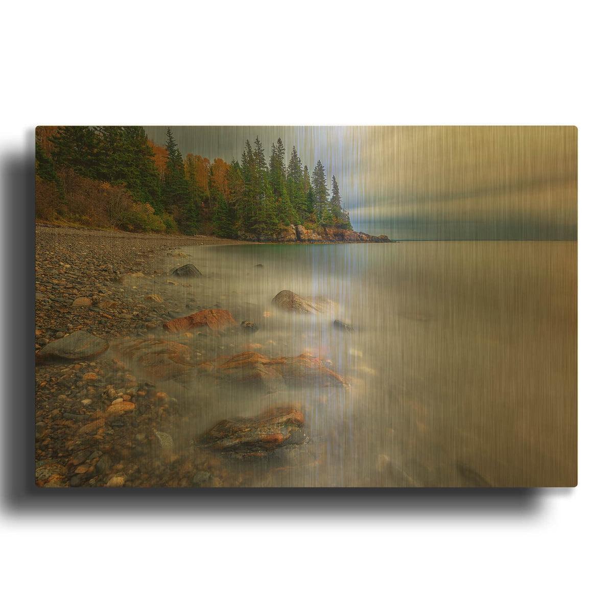 'Clearing Storm At Owl' By Rick Berk Gold Metal Wall Art
