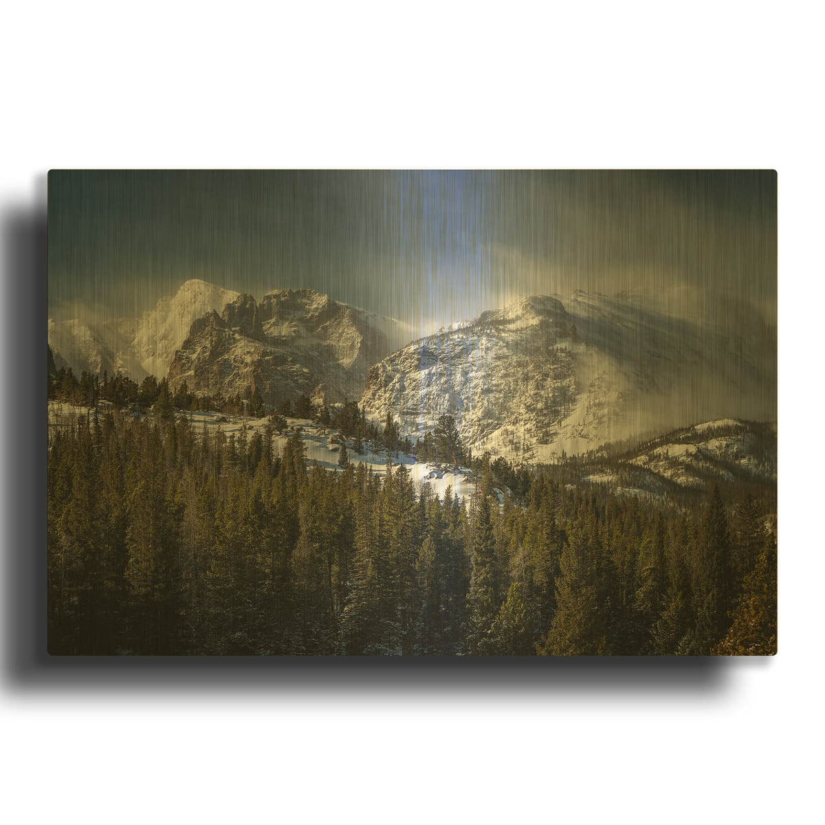 'Spindrifts In The Rockies' By Rick Berk Gold Metal Wall Art