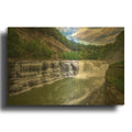 'Lower Letchworth Falls' By Rick Berk Gold Metal Wall Art