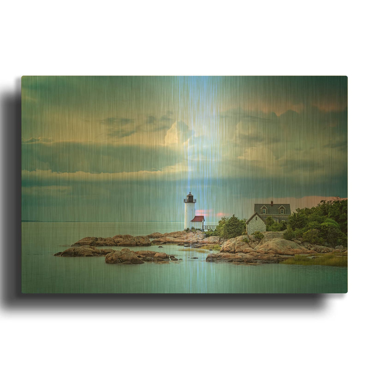 'Annisquam Storm Clouds' By Rick Berk Gold Metal Wall Art