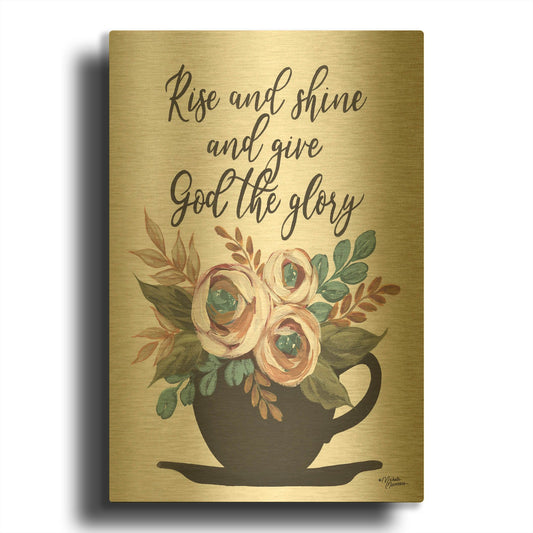 'Rise and Shine' By Michele Norman Gold Metal Wall Art