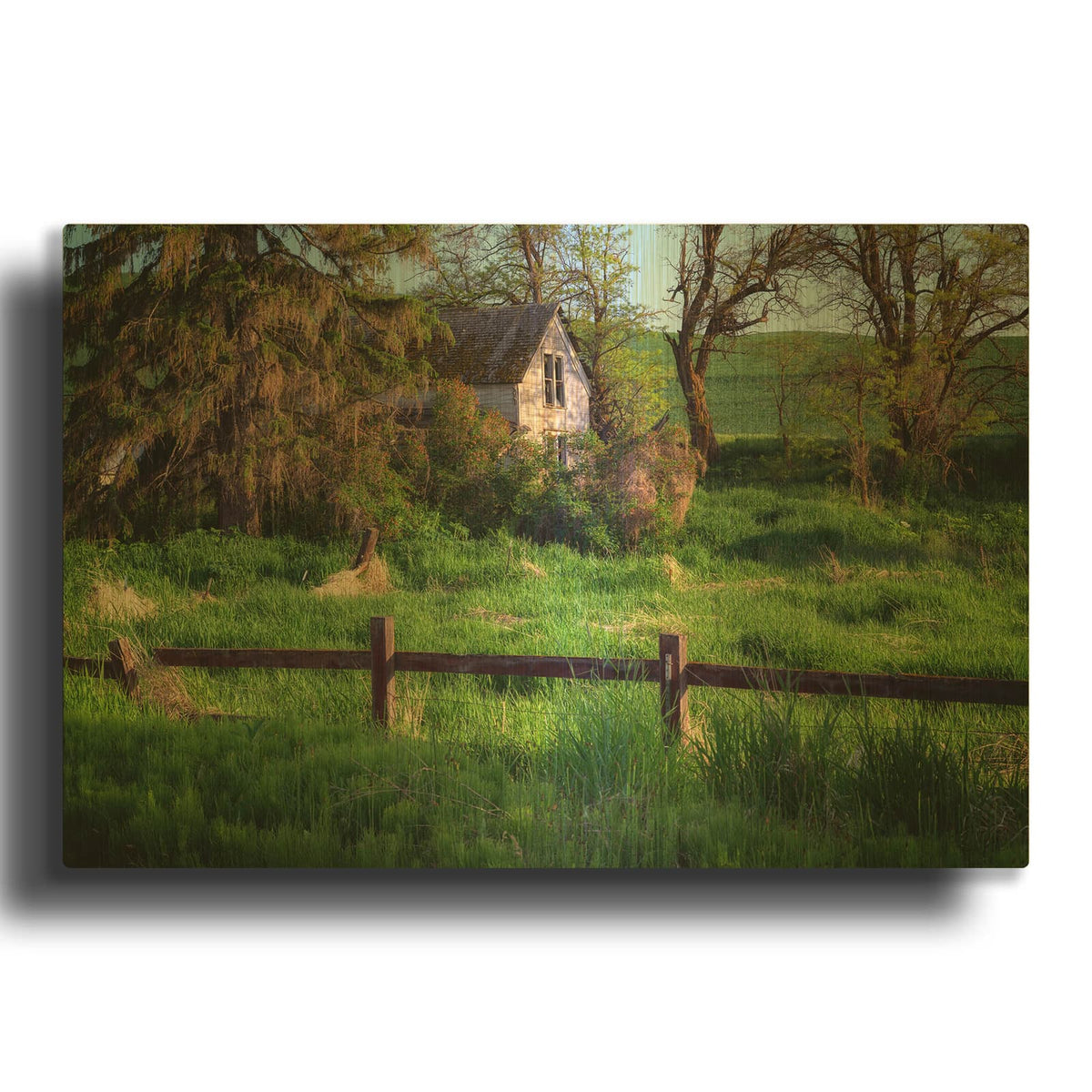 'The House At The Side Of The Road' By Rick Berk Gold Metal Wall Art