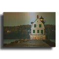 'Rockland Breakwater Lighthouse' By Rick Berk Gold Metal Wall Art