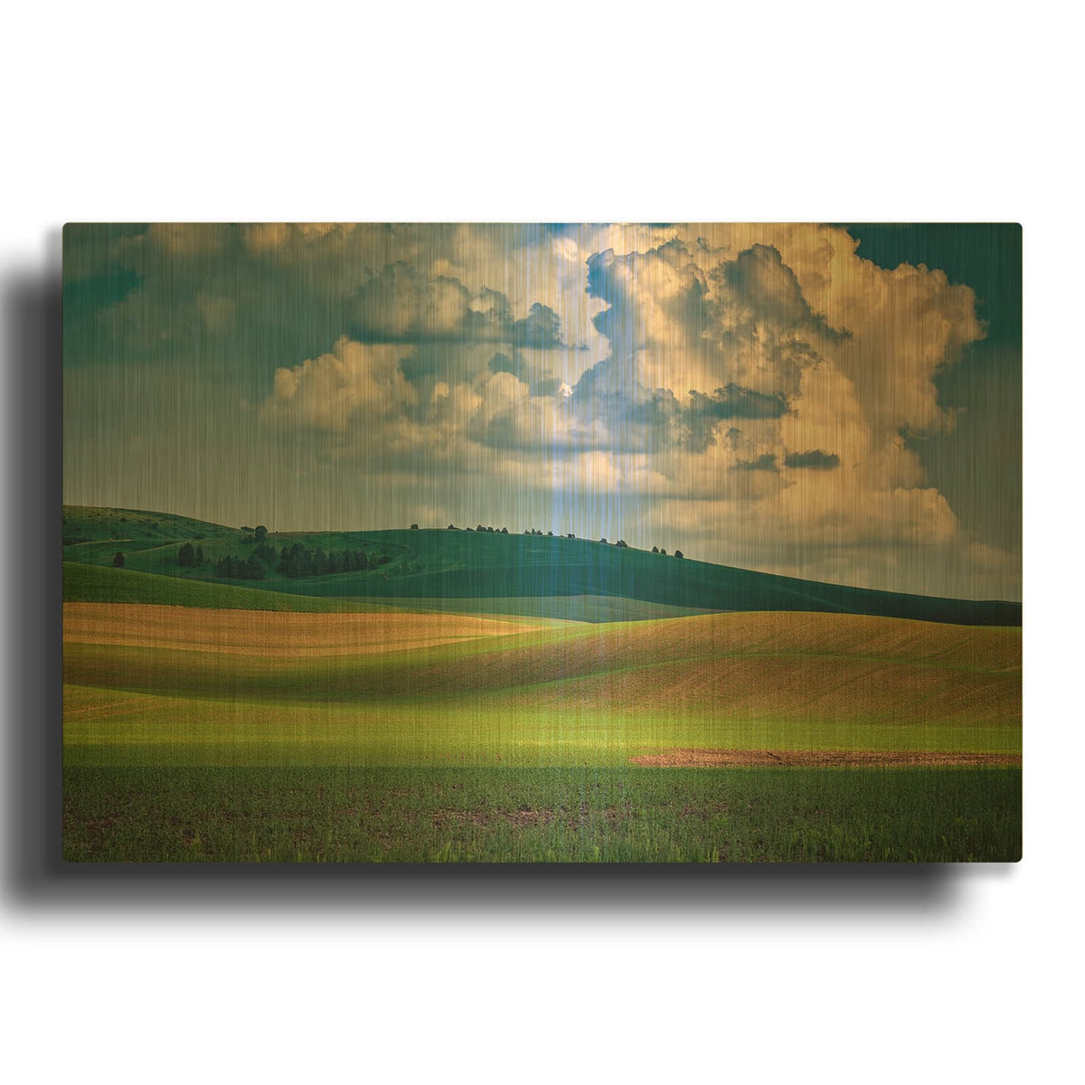 'Spring Afternoon In The Palouse' By Rick Berk Gold Metal Wall Art