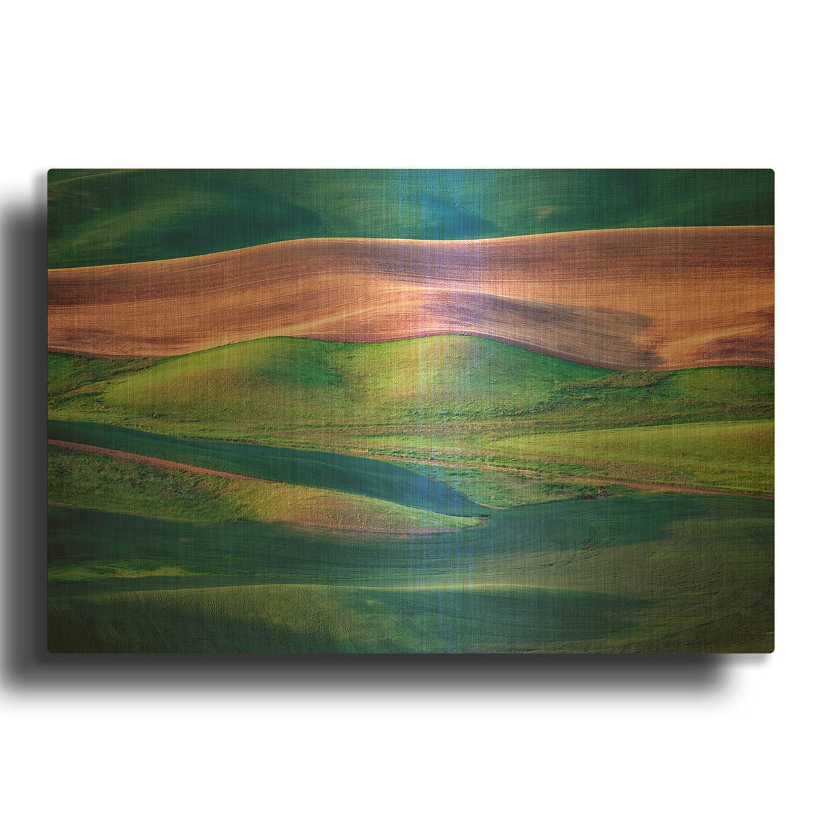 'Palouse Undulation' By Rick Berk Gold Metal Wall Art