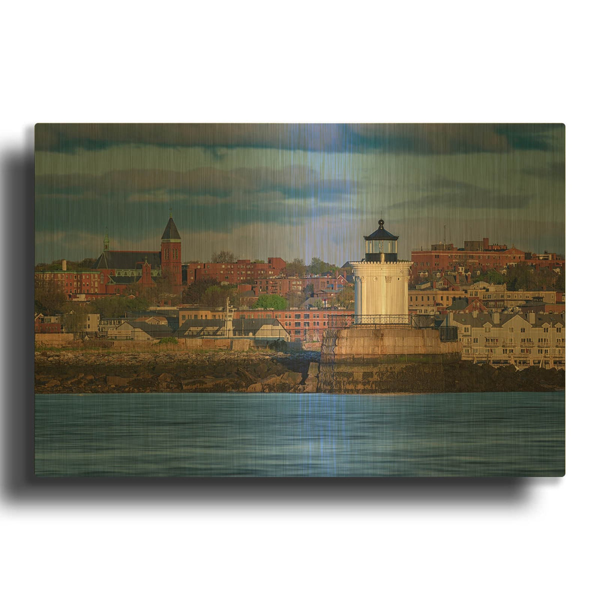 'Morning In Portland Harbor' By Rick Berk Gold Metal Wall Art